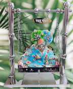 Partish Jhula for Laddu Gopal- Steel Swing for Kanha Ji | Grocsy