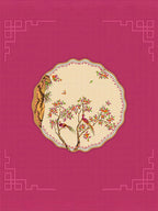 HOMETALES Pink & Beige Ethnic Motifs Cotton 104 TC King Bedsheet with 2 Pillow Covers | Grocsy