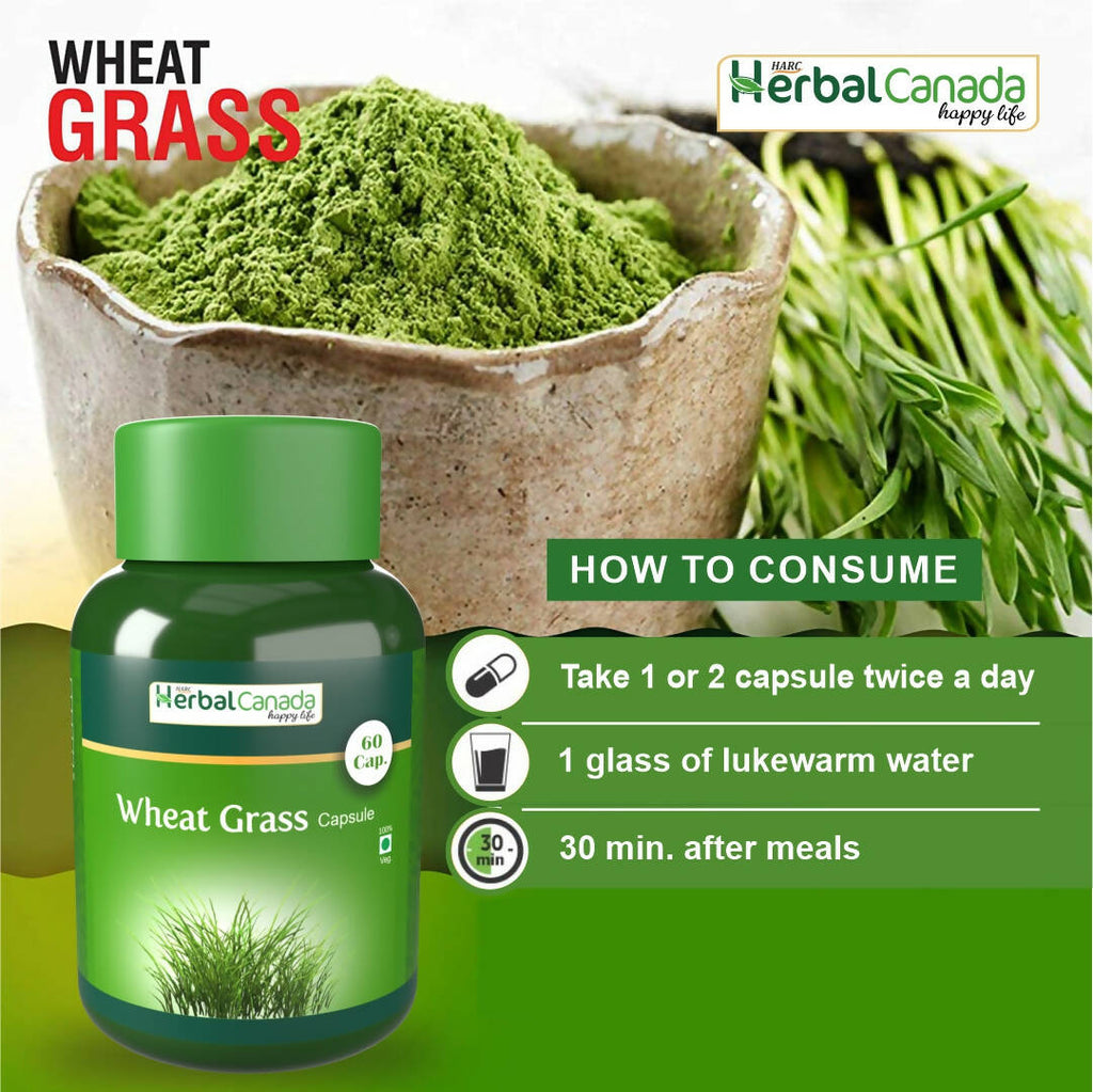 Herbal Canada Wheat Grass Capsules | Grocsy