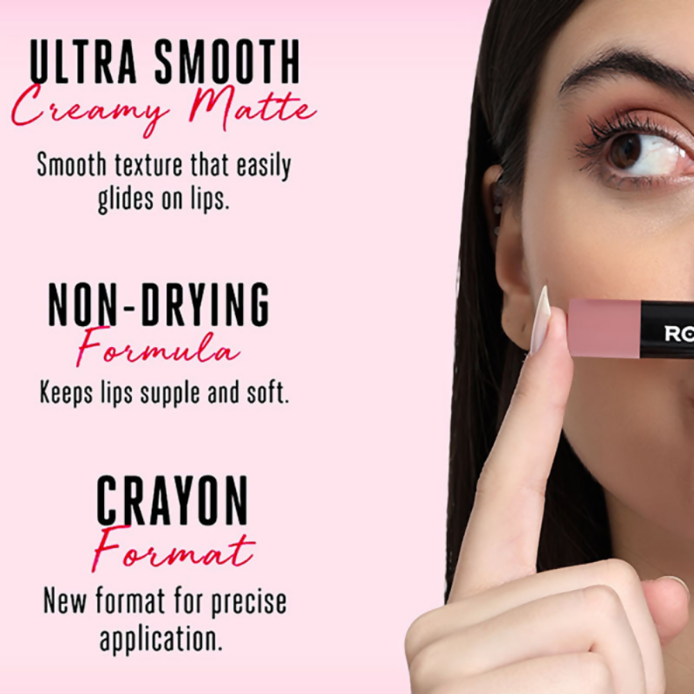 Ronzille Long Stay Matte Lip Crayon - Raspberry Rose | Grocsy