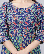 Vamika Multicolor Cotton Printed Party/Casual Wear Kurti (GAM27K) | Grocsy