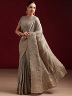 kasee Embellished Embroidered Pure Silk Saree | Grocsy
