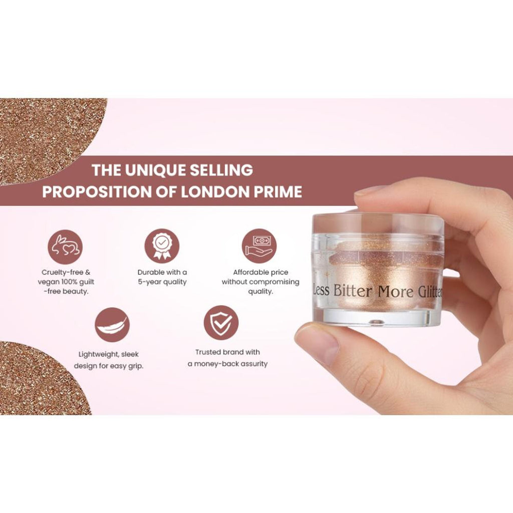 London Prime Makeup Glitter - Rose Gold | Grocsy