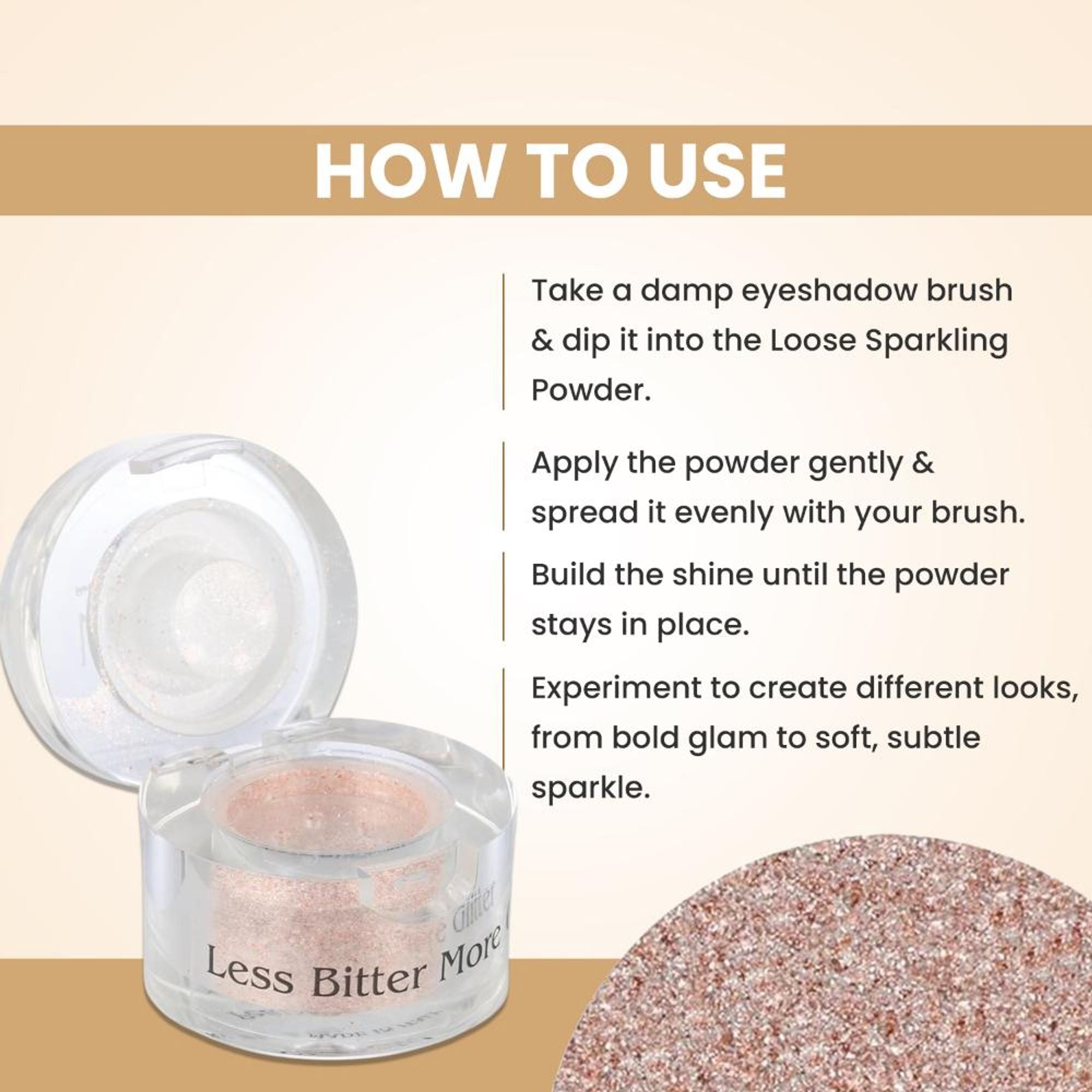 London Prime Makeup Glitter - Peach Gold | Grocsy