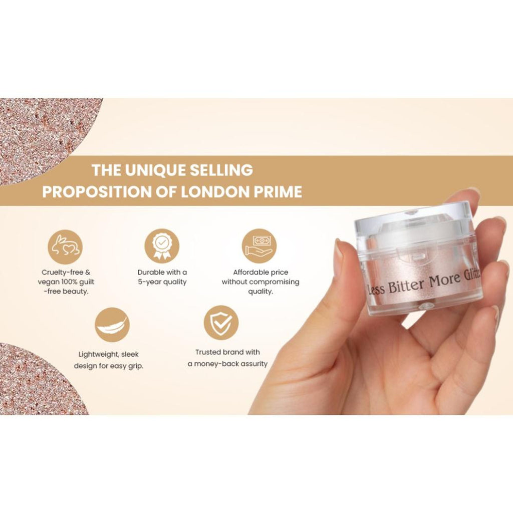 London Prime Makeup Glitter - Peach Gold | Grocsy