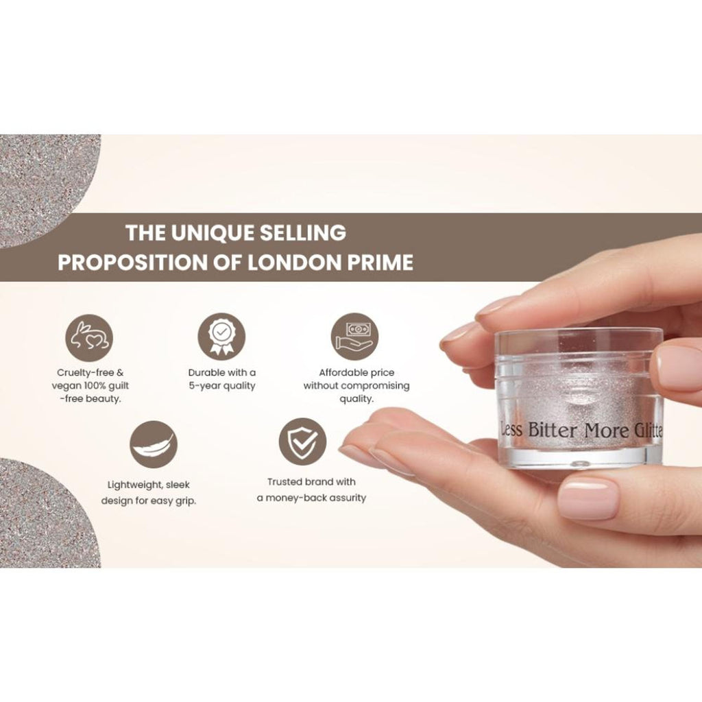 London Prime Makeup Glitter - Silver | Grocsy