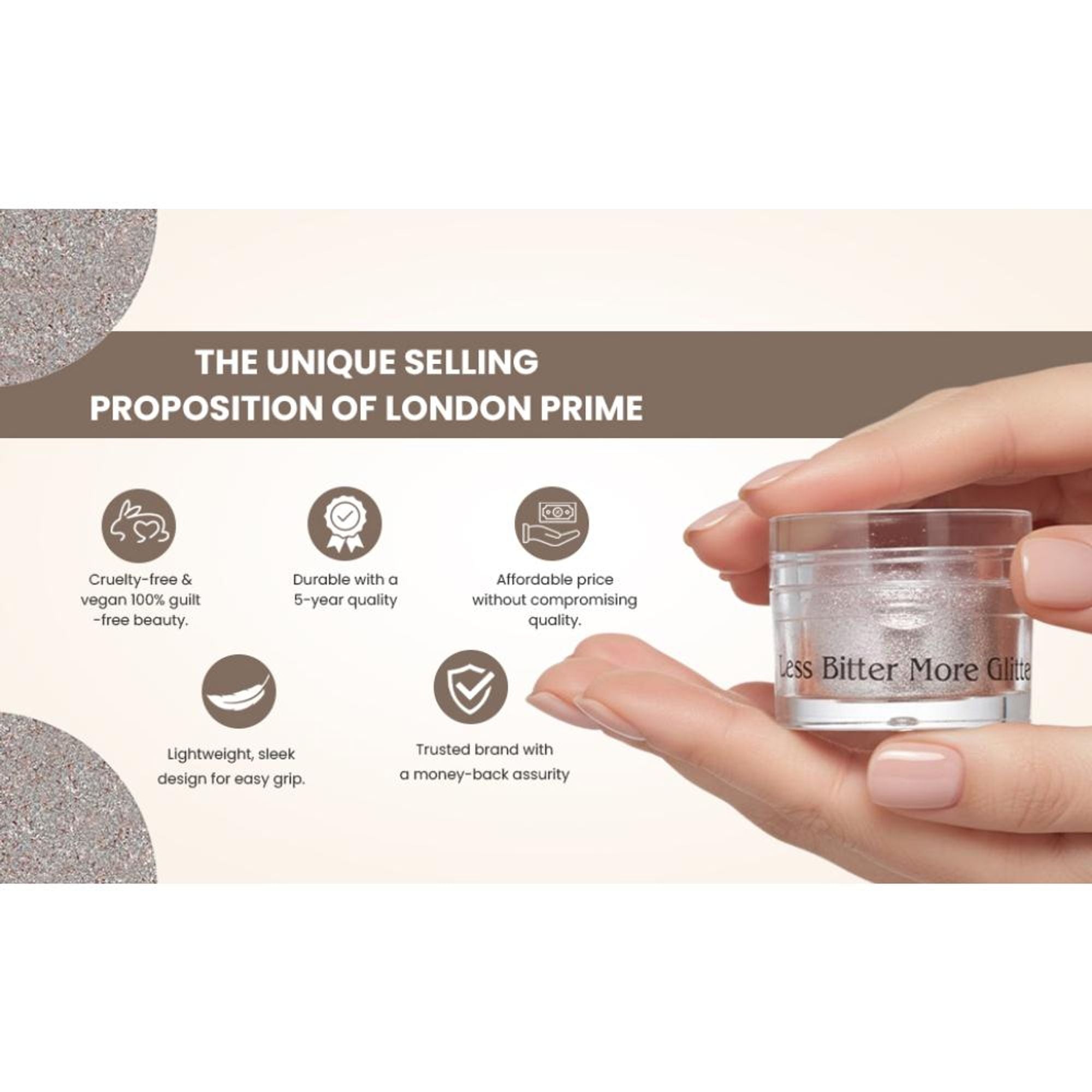 London Prime Makeup Glitter - Silver | Grocsy