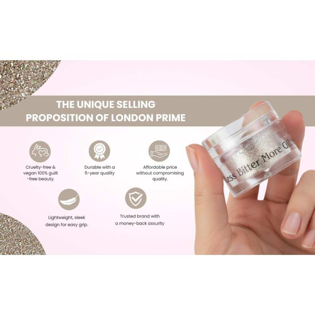 London Prime Makeup Glitter - White Gold | Grocsy
