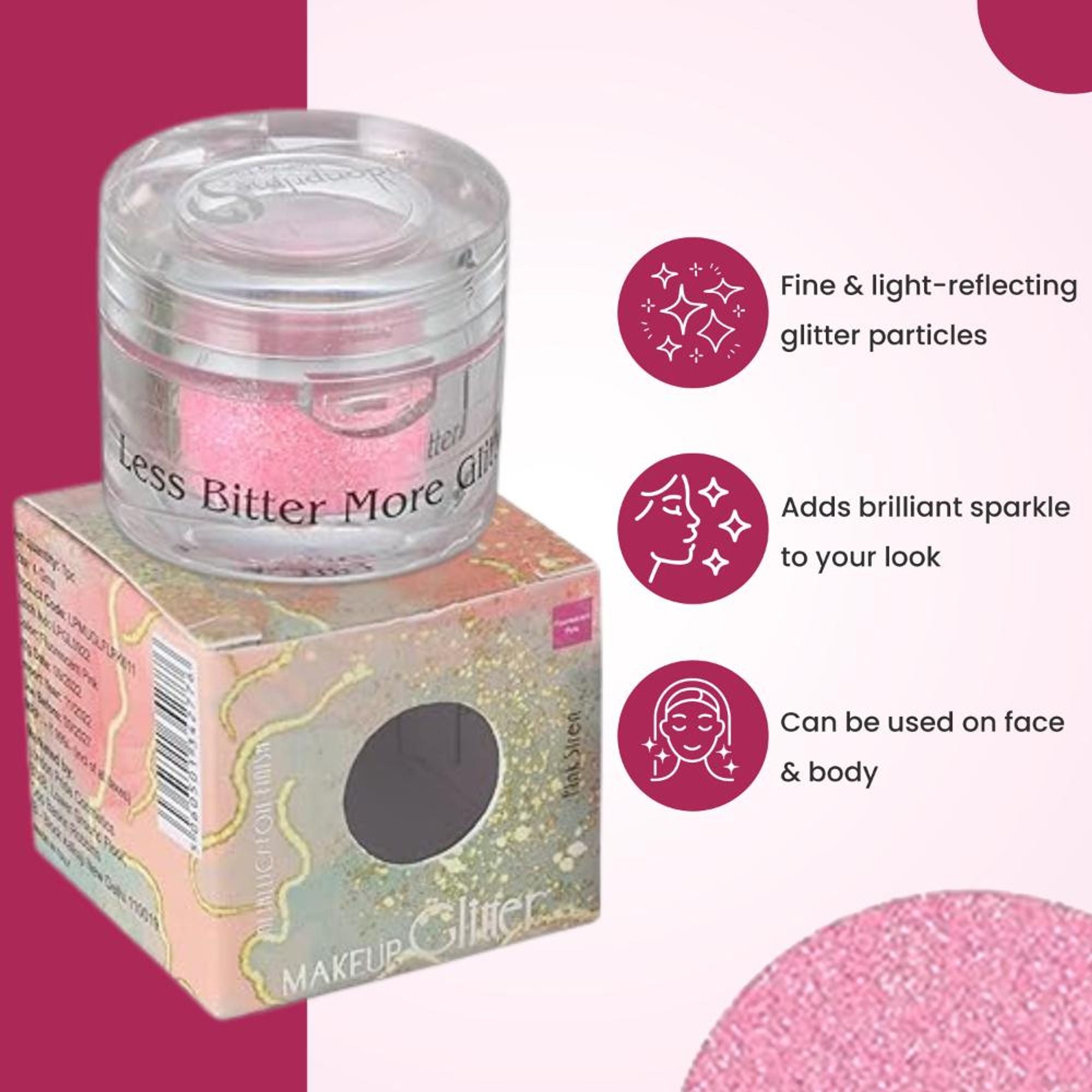 London Prime Makeup Glitter - Florocent Pink | Grocsy