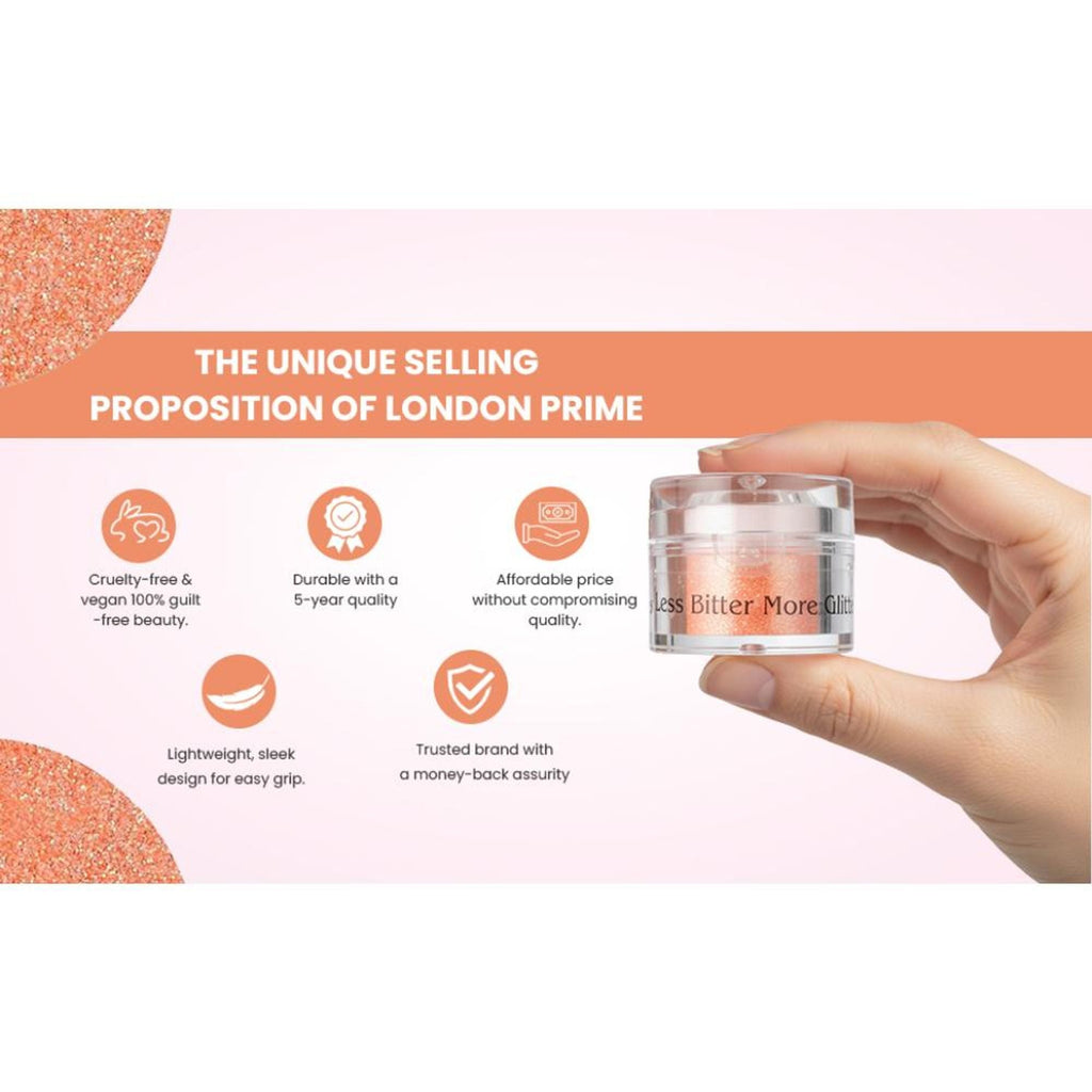 London Prime Makeup Glitter - Sunny Orange | Grocsy