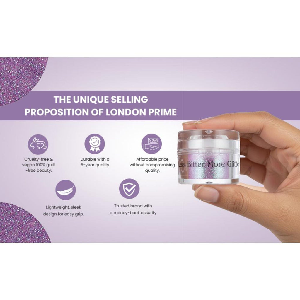 London Prime Makeup Glitter - Purple | Grocsy