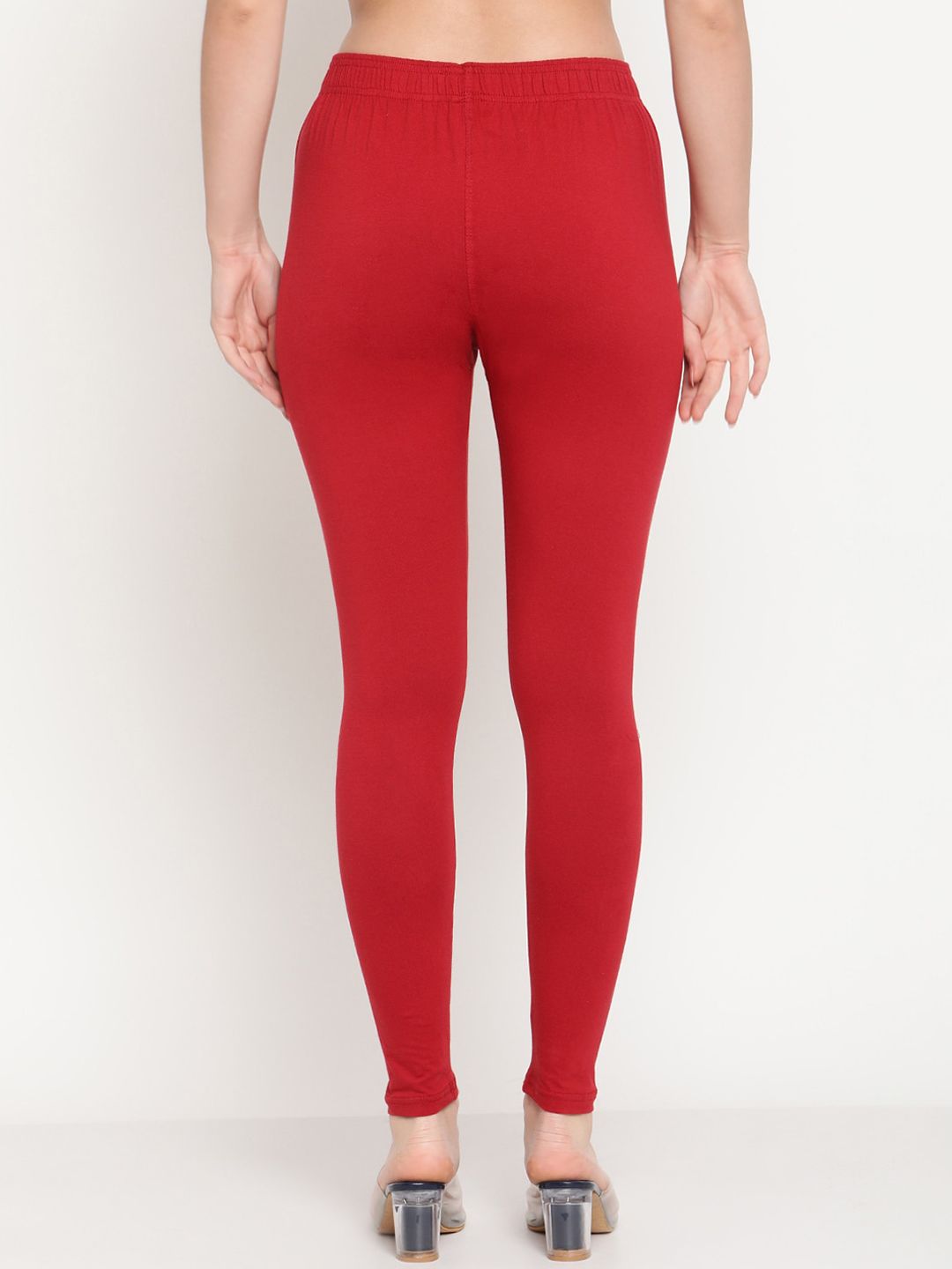 TAG 7 Women Pack Of 2 Solid Ankle-Length Leggings | Grocsy