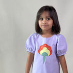 ArthLife Lavender Flower Patch Casual Dress | Grocsy