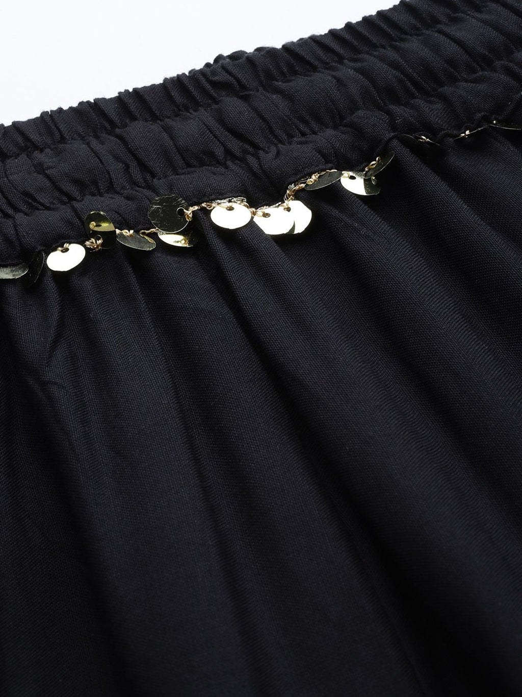 TAG 7 Women Black Solid Flared Palazzos | Grocsy