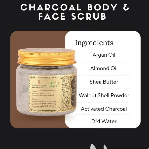 Organicos Charcoal Face & Body Scrub | Grocsy