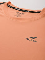Alcis Men Brand Logo Printed Anti Static Slim Fit T-shirt | Grocsy