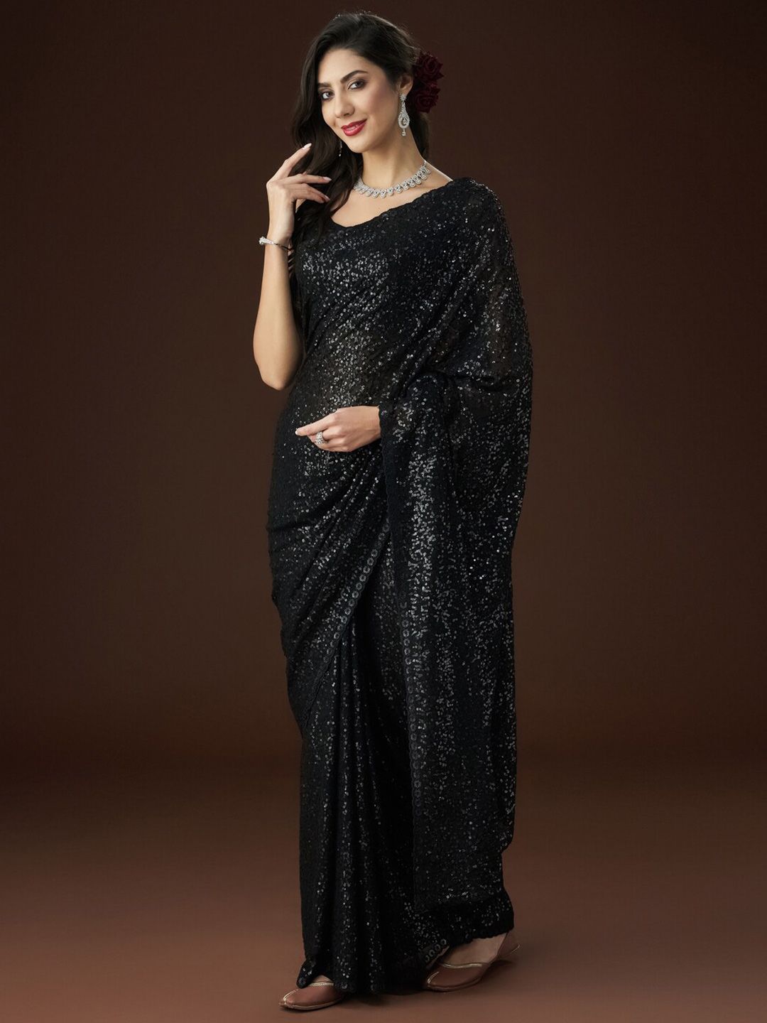 kasee Embellished Sequinned Sarees | Grocsy