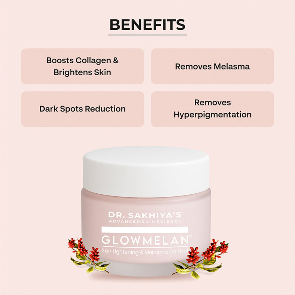 Dr.Sakhiya Glowmelan Brightening & Depigmentation Gel Cream | Grocsy