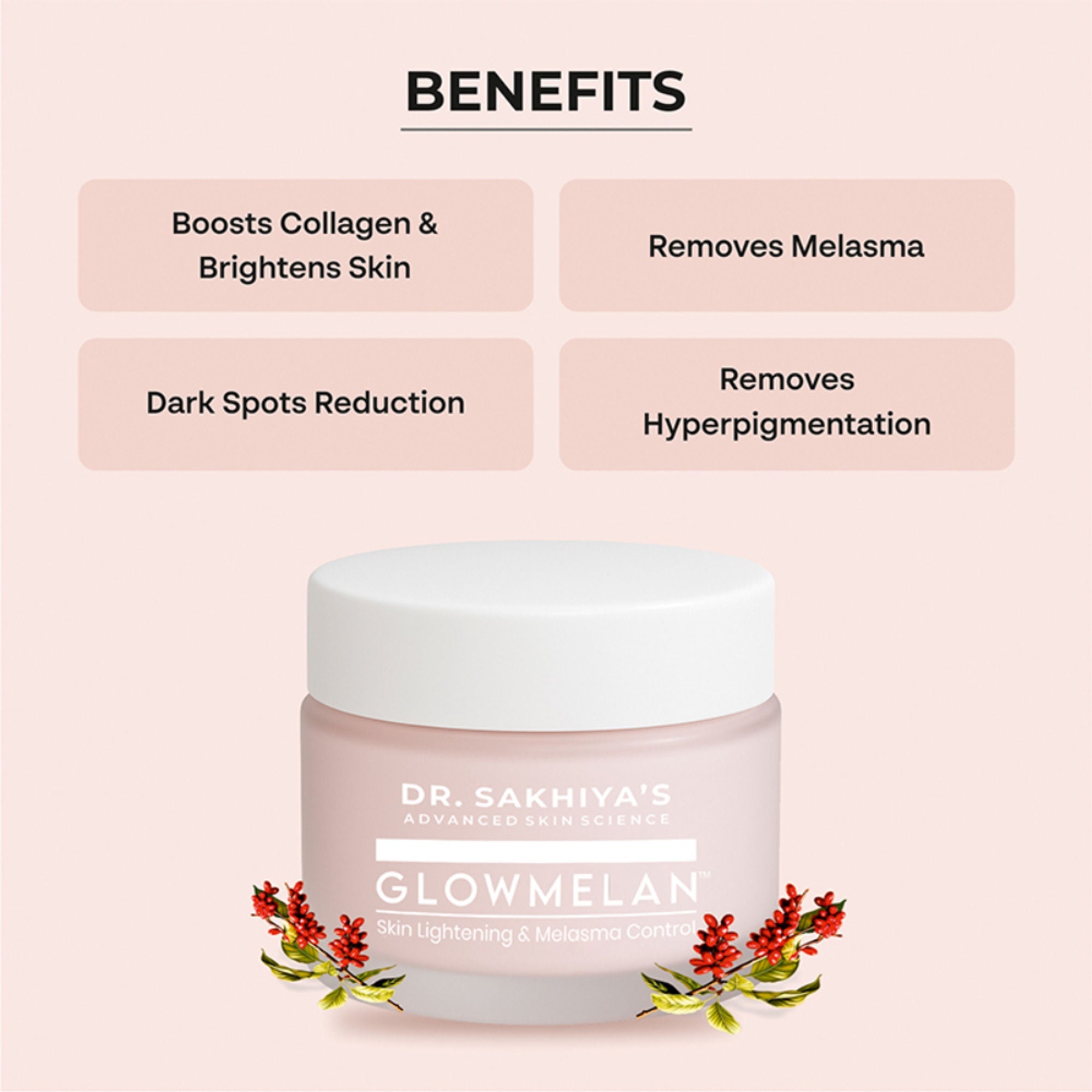 Dr.Sakhiya Glowmelan Brightening & Depigmentation Gel Cream | Grocsy
