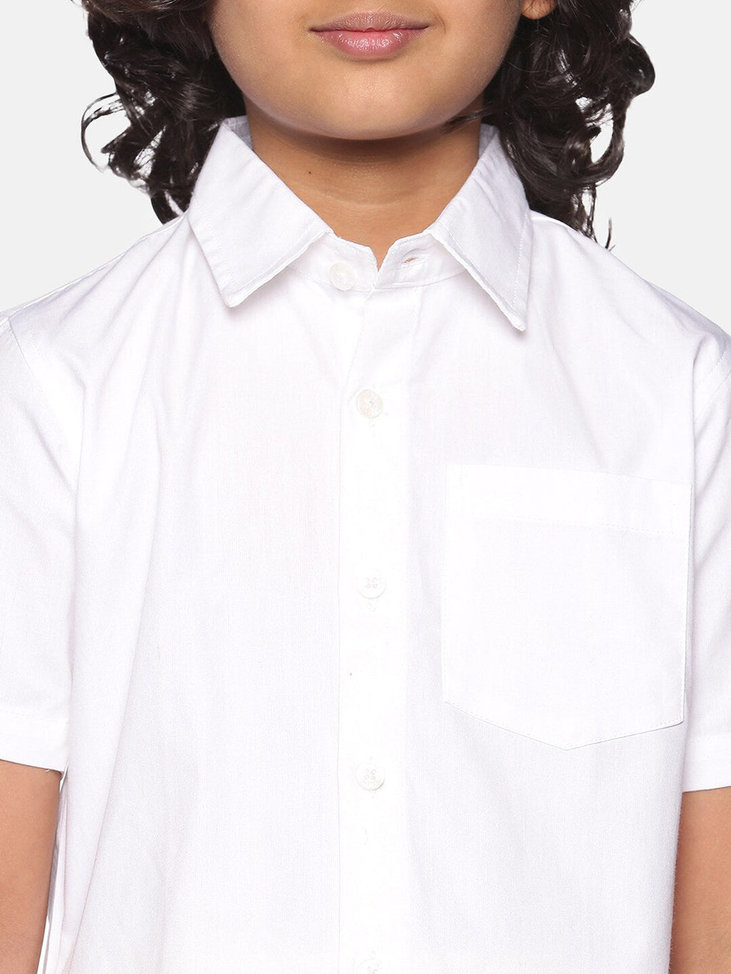 Sethukrishna Boys White Shirt with Readymade Dhoti | Grocsy