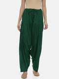 Souchii Women Green Pure Cotton Patiala | Grocsy