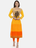 Souchii Women Yellow & Orange Quirky Printed Kurta | Grocsy