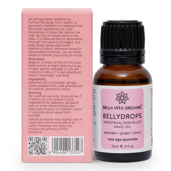 Bella Vita Organic Belly Drops Menstrual Pain Relief Navel Oil | Grocsy