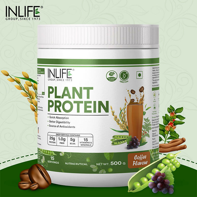 Inlife Plant Protein Powder Coffee | Grocsy