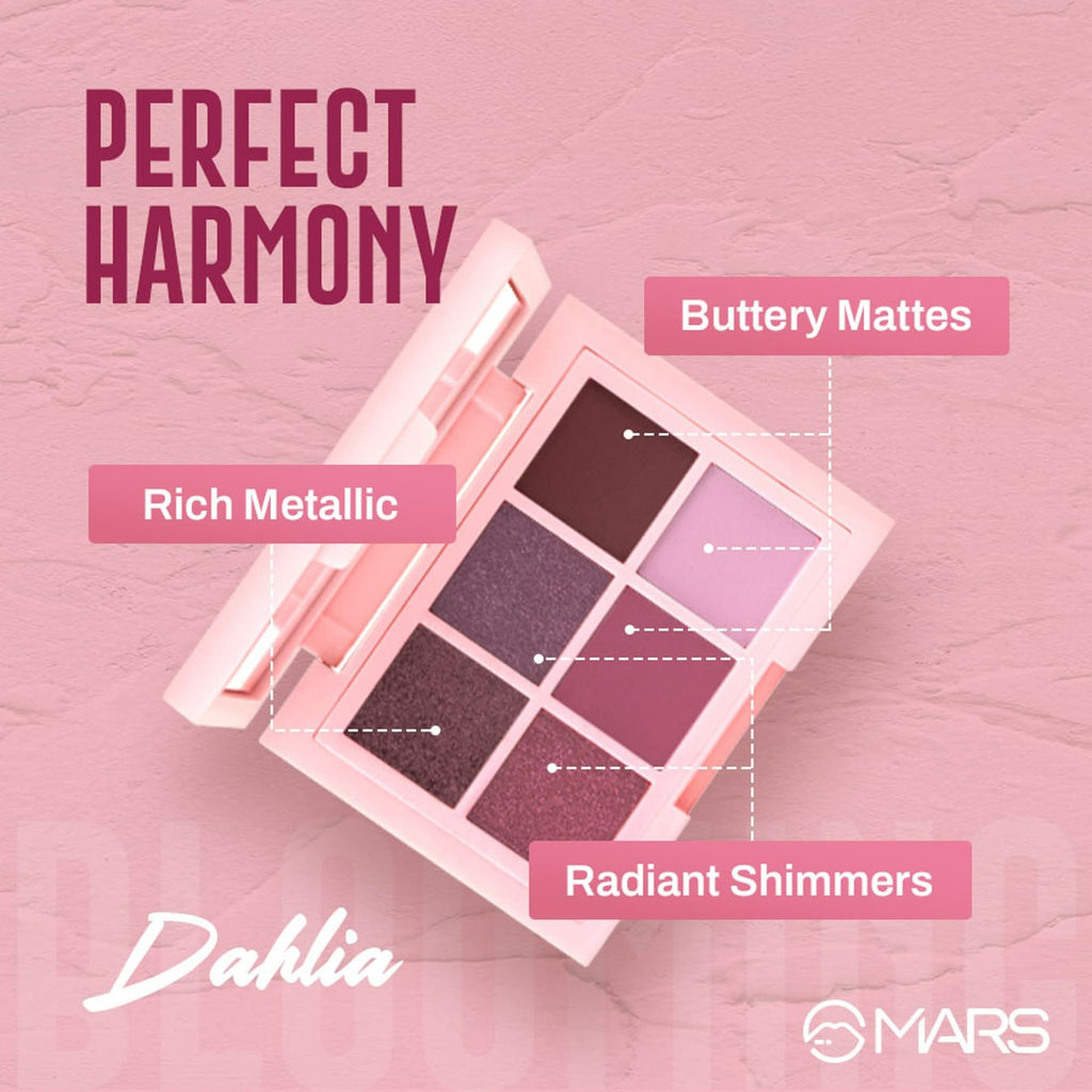 MARS Cosmetics Blooming Matte & Shimmer Eyeshadow Palette - 02 Dahlia | Grocsy