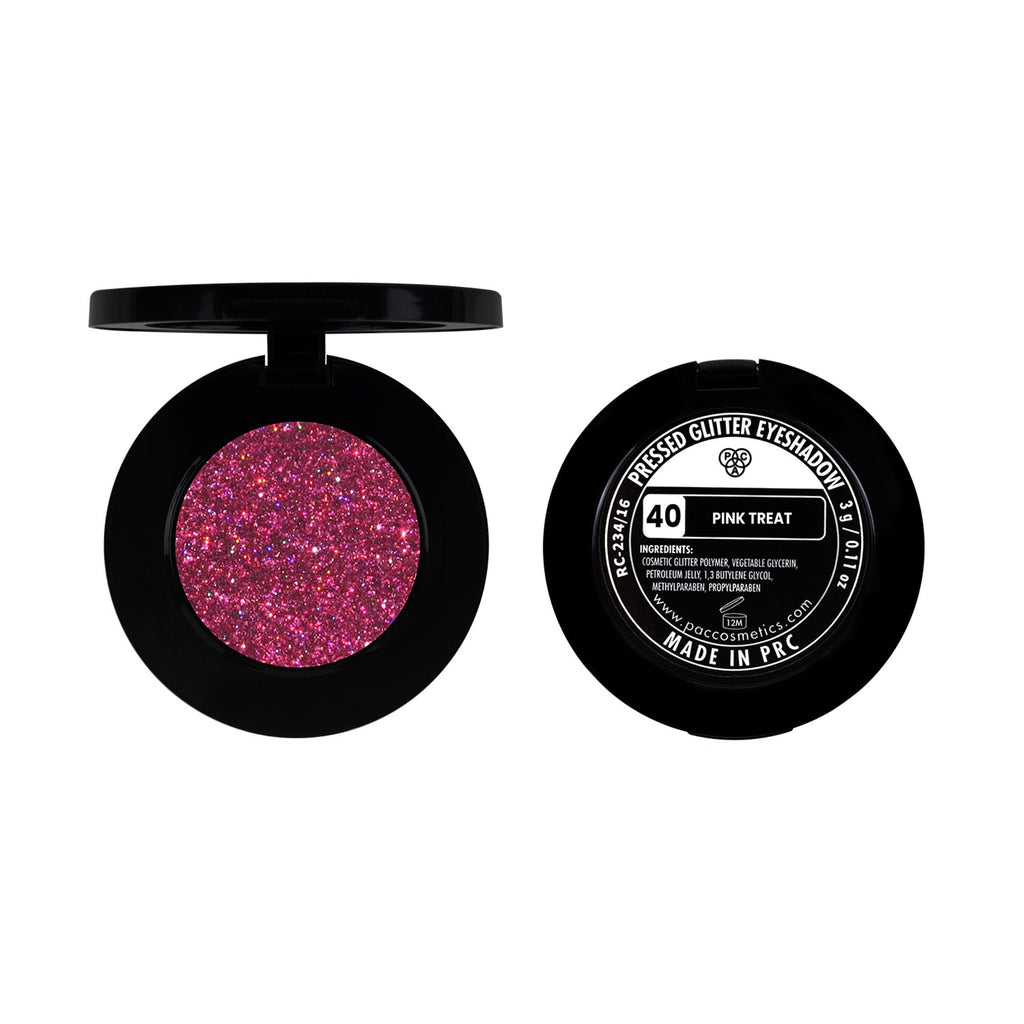 PAC Studio Pressed Glitter Eyeshadow - 40 Pink Treat | Grocsy