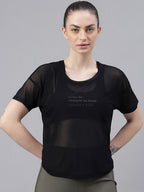 MKH Dri-FIT Typography Printed Drop Shoulder Sleeves T-Shirt | Grocsy