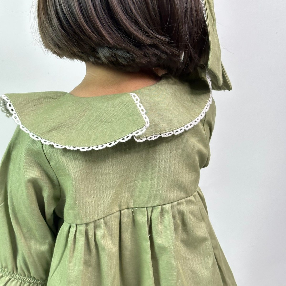ArthLife Moss Green Embroidered Shirt Dress | Grocsy