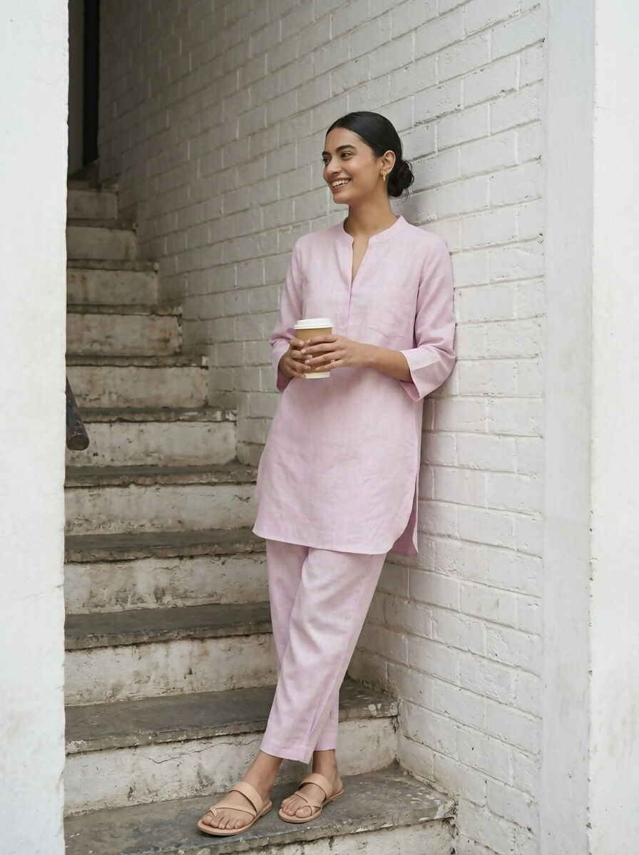 Gharana India Aira Lavender Coord Set | Grocsy