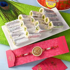Rajasthani Rakhi & Pista Kaju Roll Box Combo | Grocsy