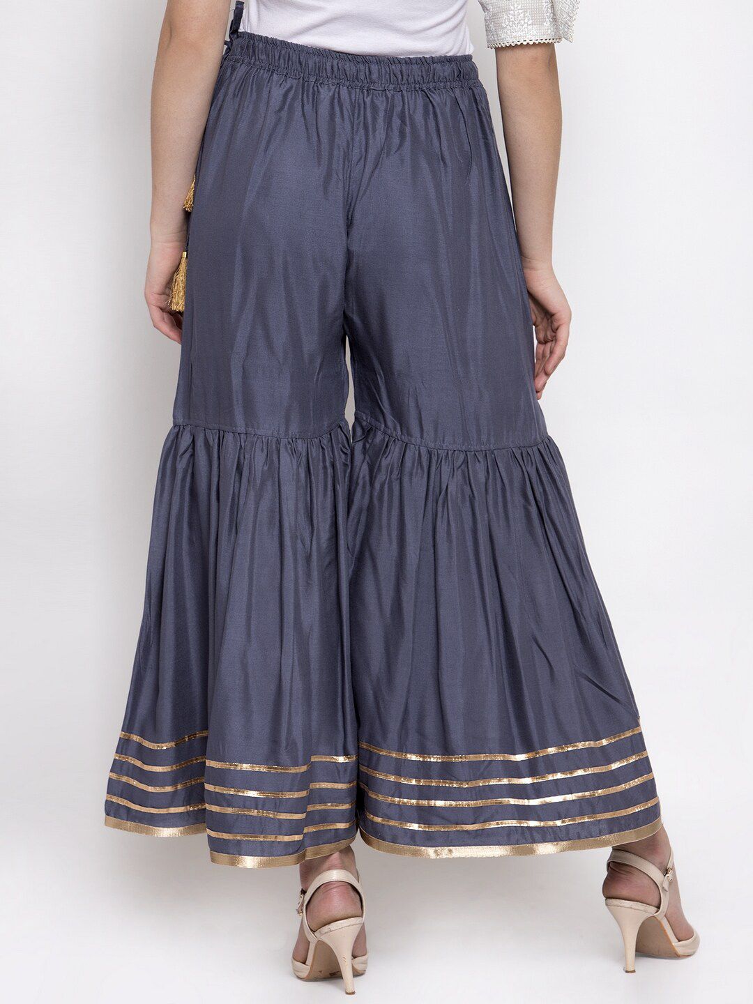 TAG 7 Women Flared Ethnic Palazzos | Grocsy