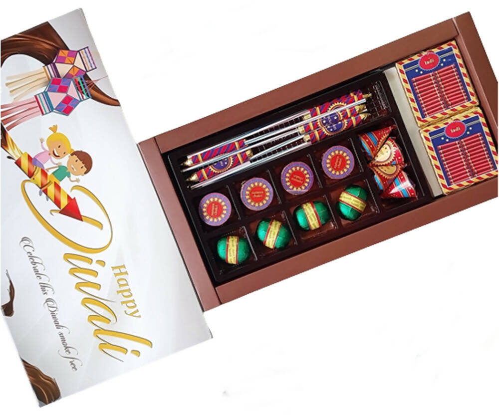 Dibha Ruchoks Diwali Premium Chocolate Gift Pack P2 + Ladi | Grocsy