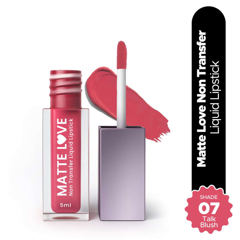 Hilary Rhoda Matte Love Non Transfer Liquid Lipstick - Talk Blush 07 | Grocsy