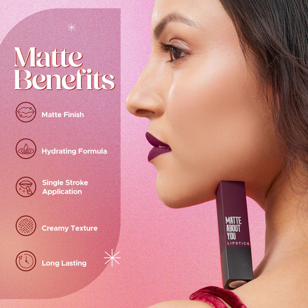 Hilary Rhoda Matte About You Lipstick - Burgundy Magic 10 | Grocsy