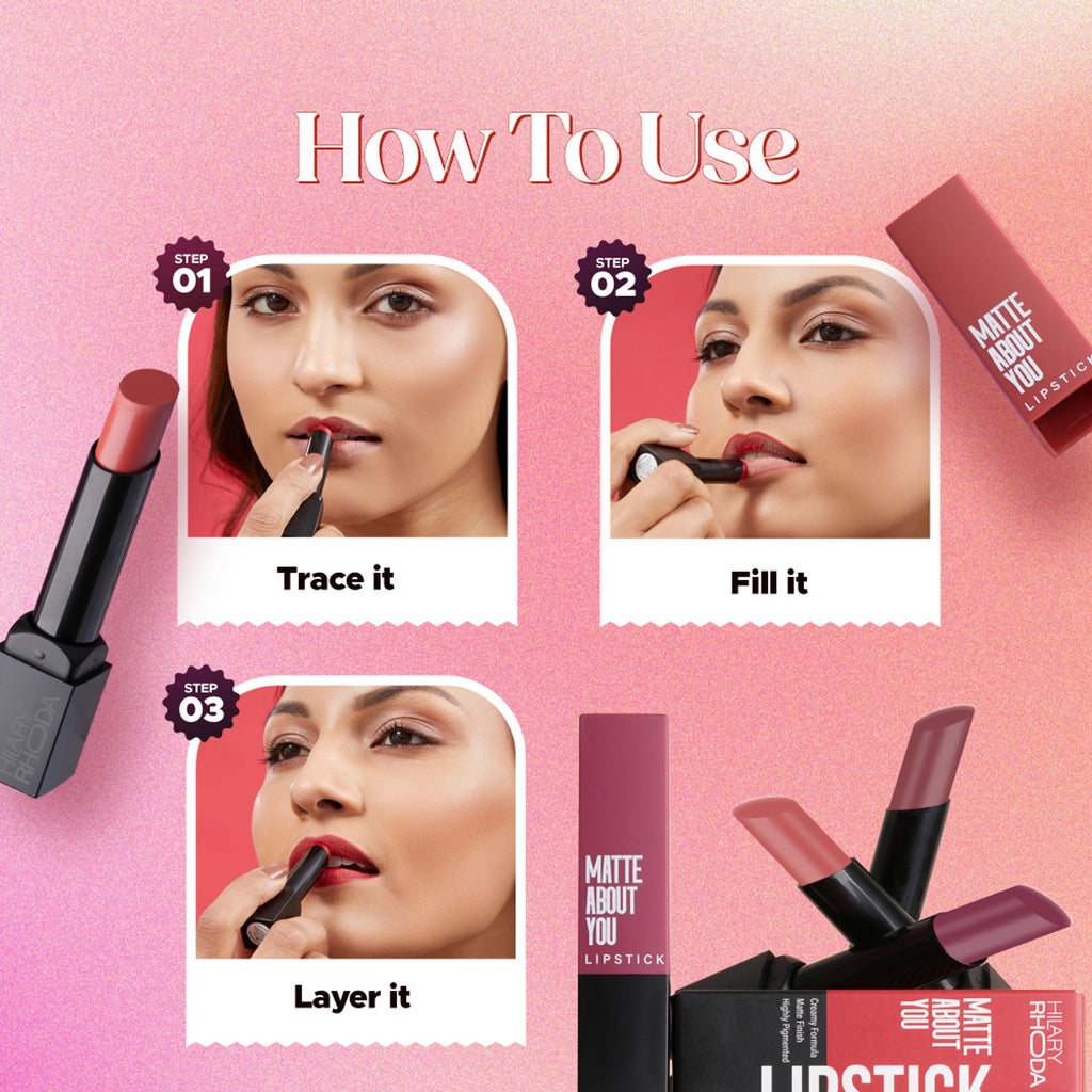Hilary Rhoda Matte About You Lipstick - Burgundy Magic 10 | Grocsy
