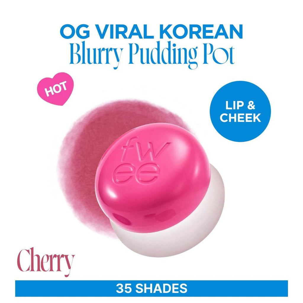 fwee Lip&Cheek Blurry Pudding Pot - Cherry | Grocsy