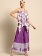 Sangria Women Bandhani Printed Pure Cotton Kurti with Palazzos | Grocsy
