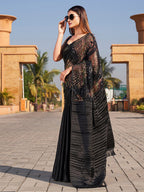 Tikhi Imli Sequinned Satin Saree | Grocsy