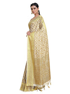 Mimosa Women's Off-White Kanjivaram Art Silk Saree | Grocsy