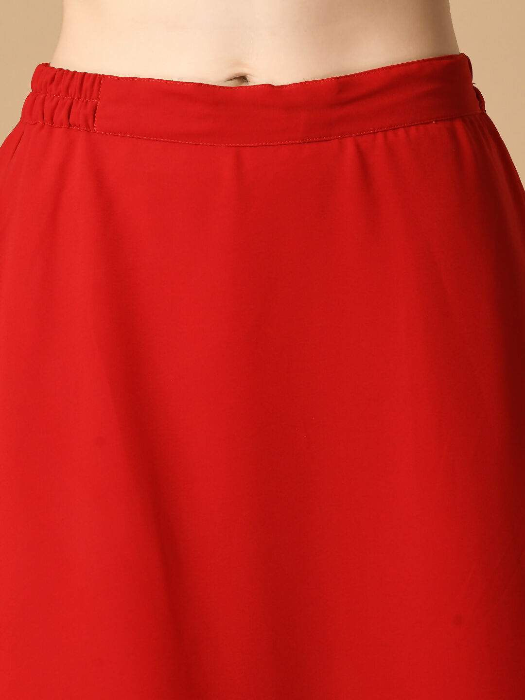 Myshka Women's Red Georgette Top With Skirt Party Sets | Grocsy
