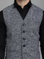 Even Apparels Solid Waistcoat - Blue | Grocsy