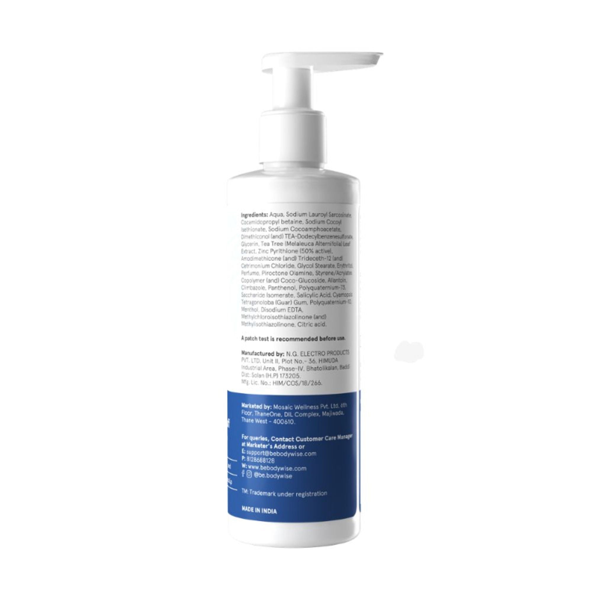 BeBodywise ZPTO Anti Dandruff Shampoo - Reduces Dandruff, Flaking & Deeply Hydrates Scalp | Grocsy