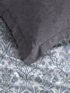MYTRIDENT Dusk and Dawn White Ethnic Motifs Pure Cotton 144TC Single Bedsheet Pillow Cover | Grocsy