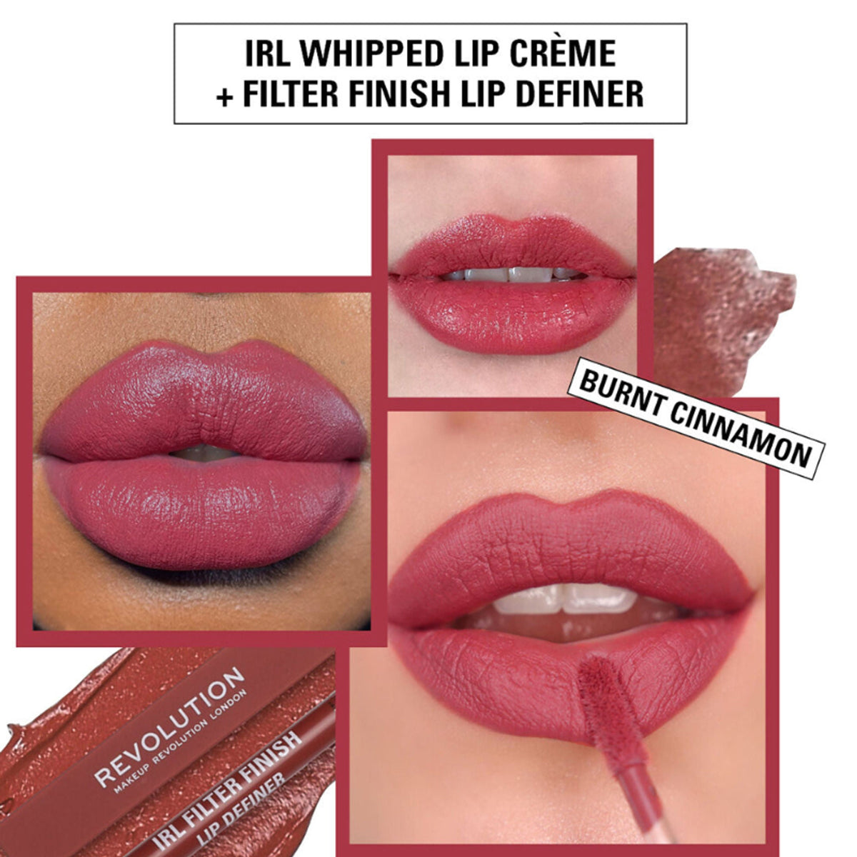 Makeup Revolution Irl Whipped Lip Creme - Burnt Cinnamon | Grocsy