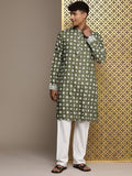 House of Pataudi Jashn Ethnic Motifs Printed Kurta | Grocsy