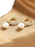 Yellow Chimes Gold-Polished Circular Hoop Earrings | Grocsy